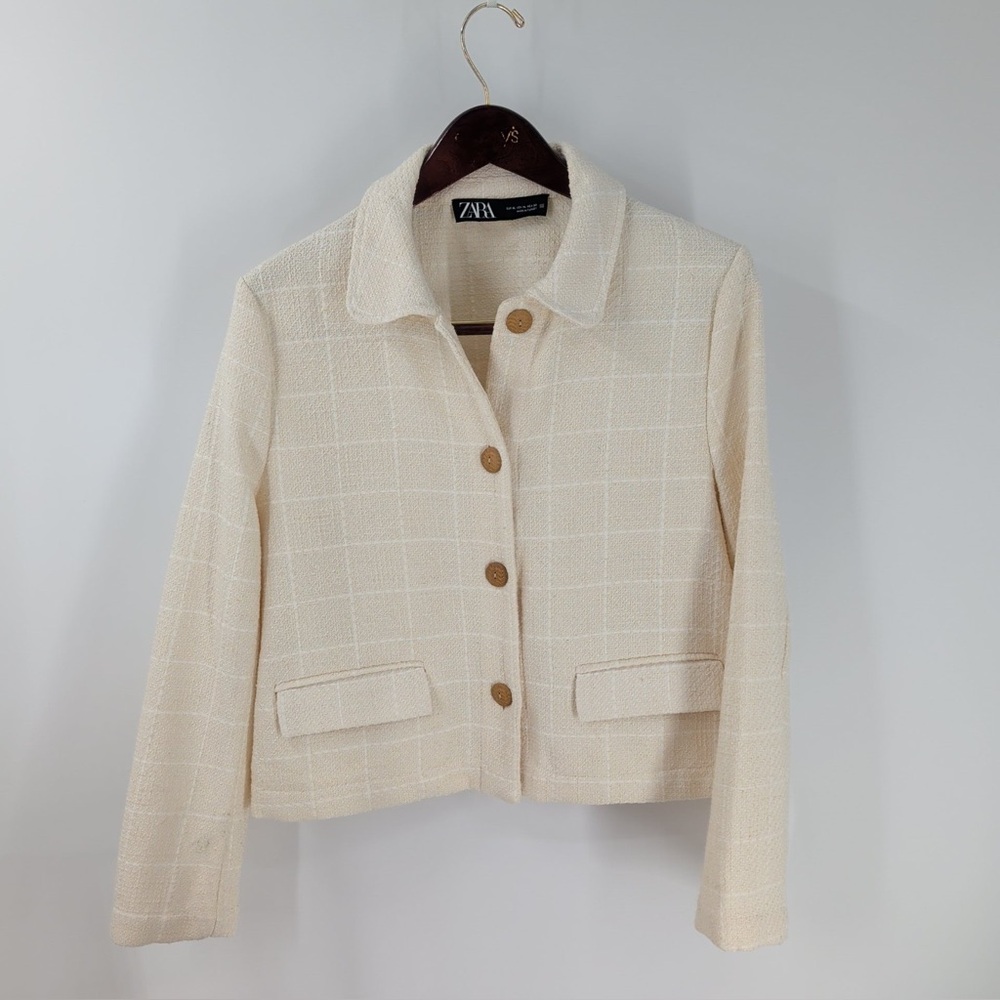 Zara Beige Women's Blazer Size XL